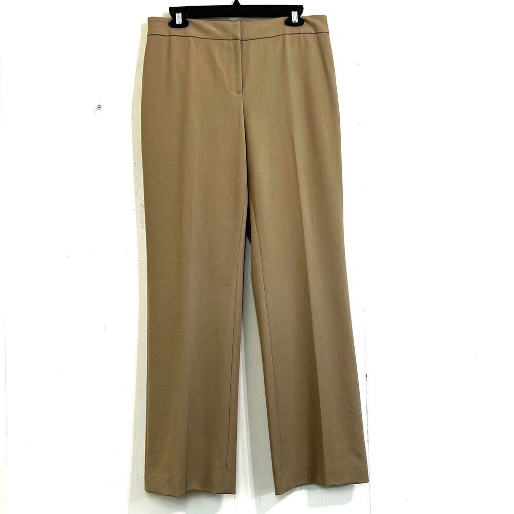 Classiques Entier Womens Atelier Pants Size 8 Beige Mid-Rise Straight Pants